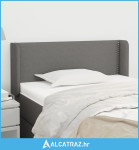 Uzglavlje s ušima tamnosivo 103x16x78/88 cm od tkanine - NOVO