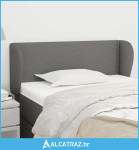 Uzglavlje s ušima tamnosivo 103x23x78/88 cm od tkanine - NOVO