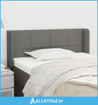 Uzglavlje s ušima tamnosivo 83x16x78/88 cm od tkanine - NOVO