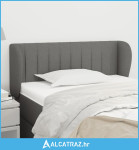 Uzglavlje s ušima tamnosivo 83x23x78/88 cm od tkanine - NOVO