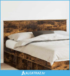 Uzglavlje s uzglavljem Dimljeni hrast 160 cm Konstruirano drvo - NOVO