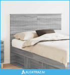 Uzglavlje s uzglavljem Siva Sonoma 120 cm Konstruirano drvo - NOVO
