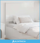 Uzglavlje s uzglavljem Sjajno bijela 90 cm Konstruirano drvo - NOVO