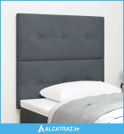 Uzglavlje s uzglavljem Tamno siva 90 cm Lažna koža - NOVO