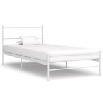 vidaXL Okvir kreveta bijeli metalni 90 x 200 cm