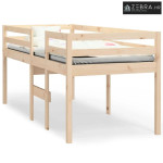 Visoki krevet 90 x 190 cm od masivne borovine - Prirodna 90 x 190 cm