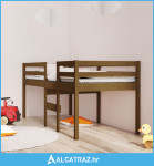 Visoki krevet smeđa boja meda 75 x 190 cm od masivne borovine - NOVO