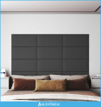 Zidna uzglavlja 12 pcs Sivi 60 x 30 cm tkanina - NOVO