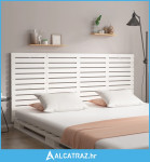 Zidno uzglavlje bijelo 206x3x91,5 cm od masivne borovine - NOVO