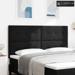 LED glava kreveta S LED lampica Crna 180 cm Poliester