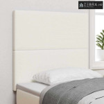 LED glava kreveta S LED lampica Krema 90 cm Poliester