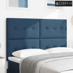 LED glava kreveta S LED lampica Plava 160 cm Poliester