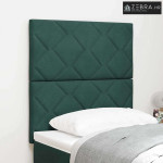 LED glava kreveta s uzglavljem Tamnozelena 80 cm Lažna koža
