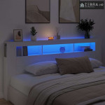 LED uzglavlje bijelo 220x18,5x103,5 cm konstruirano drvo - Bijela 220