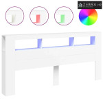 LED uzglavlje bijelo 220x18,5x103,5 cm konstruirano drvo - Bijela 220