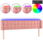 LED uzglavlje ružičasto 163x16x78/88 cm baršunasto - Ružičasta 163 x 1