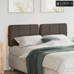 Tapecirani uzglavlje Smeđa i taupe 150 cm Čvrsto borovo drvo - Smeđa i