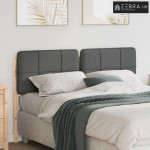 Tapecirani uzglavlje s uzglavljem Smeđa i svijetlosiva 150 cm