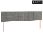 Uzglavlja svjetlosiva 160x5x78/88 cm baršunasta - Svjetlosiva 160 cm N