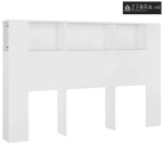 Uzglavlje s ormarićem bijelo 160 x 18,5 x 104,5 cm - Bijela 160 cm