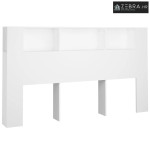 Uzglavlje s ormarićem bijelo 180 x 18,5 x 104,5 cm - Bijela 180 cm