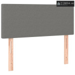 Uzglavlje tamnosivo 80 x 5 x 78/88 cm od tkanine - Tamno siva 80 cm Ni