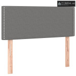 Uzglavlje tamnosivo 90x5x78/88 cm od tkanine - Tamno siva 90 cm Nisko