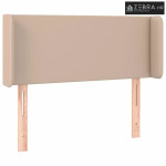 Uzglavlje s ušima boja cappuccina 93x16x78/88 cm umjetna koža - Boja c