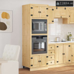 Cabinet s policom Med 60 x 32 x 40 cm Čvrsto borovo drvo