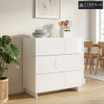Komoda Bijela visokog sjaja 70 x 38 x 75 cm Konstruirano drvo - Bijela