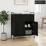 Kreveta Crni hrast 97 x 33 x 81 cm Konstruirano drvo - Crni hrast s 2