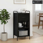 Kreveta Crni hrast 97 x 33 x 81 cm Konstruirano drvo - Crni hrast s 2