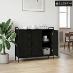 Kreveta Crni hrast 97 x 33 x 81 cm Konstruirano drvo - Crni hrast s tr