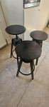 IKEA drvene barske stolice (crne) – 3 komada