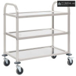 Kuhinjska kolica s 3 razine od nehrđajućeg čelika 96,5x55x90 cm - 96.5