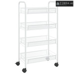Kuhinjska kolica s 4 razine bijela 46 x 26 x 85 cm željezna - Bijela 4