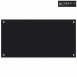 Kuhinjska zaštita od prskanja crna 80 x 40 cm kaljeno staklo - Crna 80