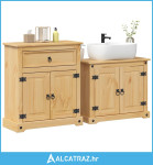 2-dijelni set kupaonskog namještaja Corona masivna borovina - NOVO