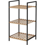 Excellent Houseware kupaonski regal s 3 bambusove police 38 × 32,5 × 7