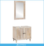 Set namještaja za kupaonicu 2 pcs Bijelo Konstruirano drvo - NOVO