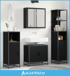 Set namještaja za kupaonicu 3 pcs Crni hrast Konstruirano drvo - NOVO