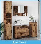 Set namještaja za kupaonicu 4 kom. Staro drvo 35 x 30 x 192 cm - NOVO
