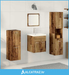 Set namještaja za kupaonicu 4 kom. Staro drvo 41 x 38,5 x 46 cm - NOVO