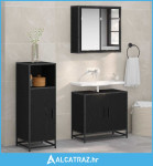 Set namještaja za kupaonicu Crni hrast 35 x 37,5 x 100 cm - NOVO