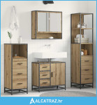 Set namještaja za kupaonicu s ladicama 4 pcs Umjetnički hrast - NOVO