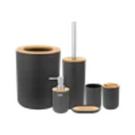 TEESA TSA0400-B set kupaonskih dodataka (6 dijelova) – crni