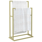 vidaXL Samostojeći stalak za ručnike zlatni 48 x 24 x 78,5 cm （343089）