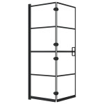 vidaXL Sklopiva pregrada za tuš ESG 100 x 140 cm （150744）