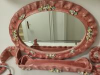Vintage talijanska roza keramička kupaonska garnitura