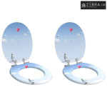 WC daska 2 pcs Plava 43,8 x 37,8 cm MDF ploča - 2 Pingvin Da